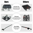 thumbnail image 4 of Furniture Mover Sliders Dolly & Lifter Tool Set, 2886lbs Load Heavy Small Furniture Transport Moving Tools with 360° Rotation Wheels, Anti Slip Mats and Height Enhancing Mats, Black, 4 of 7