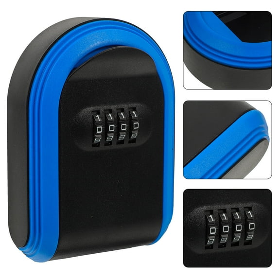 PAMINGONO Combination Key Lock Box Key Lock Box Blue Plastic 1Pack
