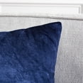 thumbnail image 3 of SAFAVIEH Davina Solid Pillow, 22" x 22", Navy, Set of 2, 3 of 5