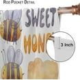 thumbnail image 6 of Hand Painted Bee Curtains, Vintage Hand Painted Bee Honey Hive Beehive and Sweet Honey Lettering, Boy Girl Bedroom Kitchen Window Trim Curtains, 2 Panel Set, 52x84 Inches., 6 of 6