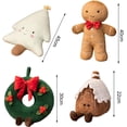 thumbnail image 4 of Kawaii Christmas Ginger Bread Plush Toy Stuffed Chocolate Cookie House Shape Doll Funny Xmas Tree Cushion Pillow, 4 of 6