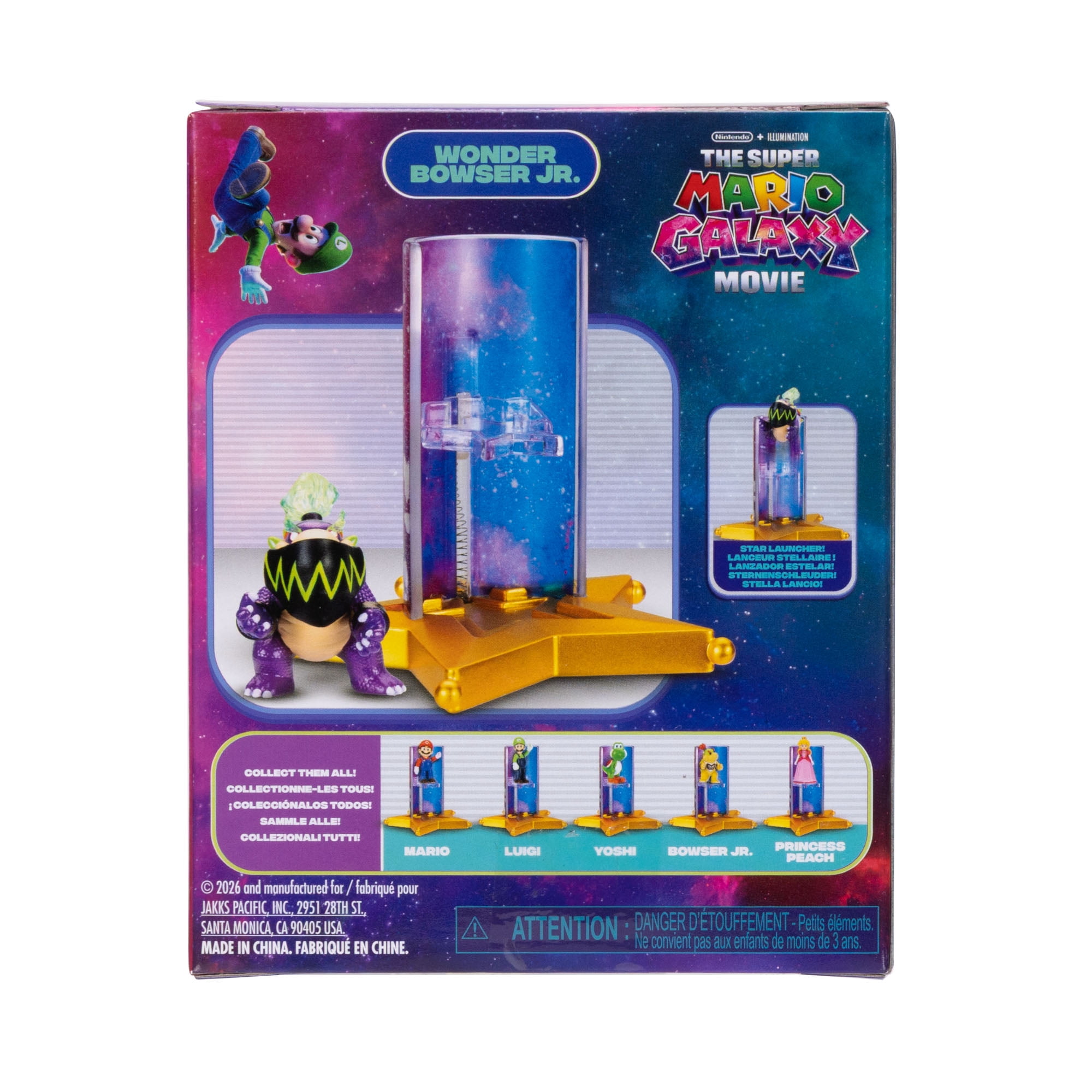 The Super Mario Galaxy Movie 1.5 inch Wonder Bowser Jr. Action Figure with Star Launcher Accessory