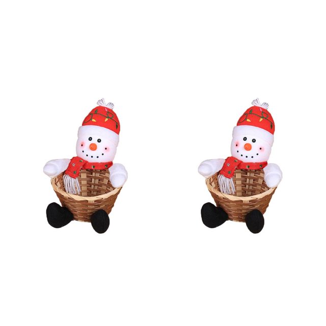 Moyic Cesta de almacenamiento de dulces de Feliz Navidad Hi.FANCY, decoración de para el hogar, organizador de muñecos de nieve, cestas, Type2 NO2