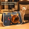 thumbnail image 4 of Transportín para gatos aprobado por la aerolínea, cómodo transportador de viaje para mascotas, bols Tomshoo Bolso de hombro único, 4 of 6