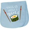 thumbnail image 2 of Inktastic This is How I Roll Cute Sushi Baby Burp Cloth, 2 of 3