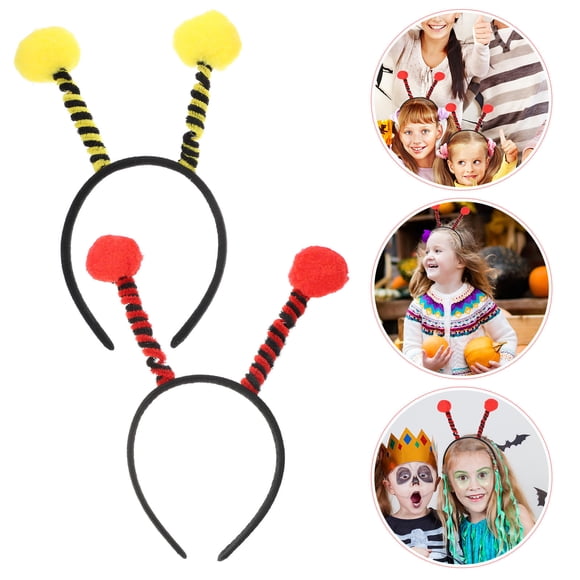 Milisten 6Pcs Ant Antenna Headband Fabric Hair Bands for Costume Accessory
