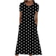 thumbnail image 1 of Vestido Casual Pantalones para Mujeres Vestido de Cuello Alto Cintura Elástica Cuello en V Manga Corta Polka Dot Cuello Redondo Top, 1 of 5