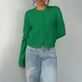 thumbnail image 6 of Pyhlmscde Women's Long Sleeve Crewneck Crop Cardigan, Womens Tops, Cardigan Sweaters for Women, Crop Tops for Women, 6 of 6