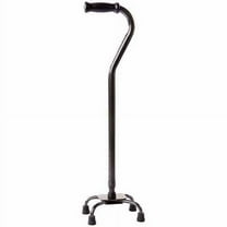 Carex Steel Xtra Quad Cane for All Occasions, Adjustable, Black, Supports 500 lb Weight Capacity