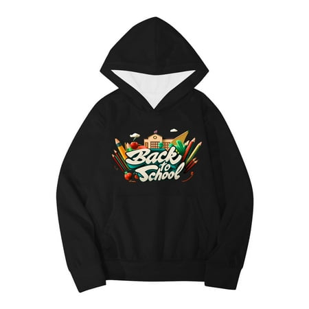 

Kids Boys Girls Autumn WInter School Season Letter Printed Long Sleeve Hoodie Warm and Comfortable Tops Children s Clothing Hoodie Women Pullover Baby Boy Sweater 18 Months Fashion Hoodie for Boys 18