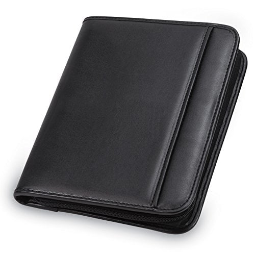 Samsill 70821 Professional Padfolio - Portfolio/portefeuille d'Affaires avec Fermeture Éclair Sécurisée, Taille Junior, Poche pour Tablette 10.1 Pouces, Organisateur de Documents Extensible & Bloc-Notes 7"x10 Pouces