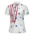 thumbnail image 2 of Custom Name American Flag Golfer USA Golf Women's Polo Shirt S-5XL, 2 of 7