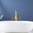thumbnail image 3 of Rbrohant Industrial Style Double Handle Bathroom Vessel Sink Faucet Gold, 3 of 5