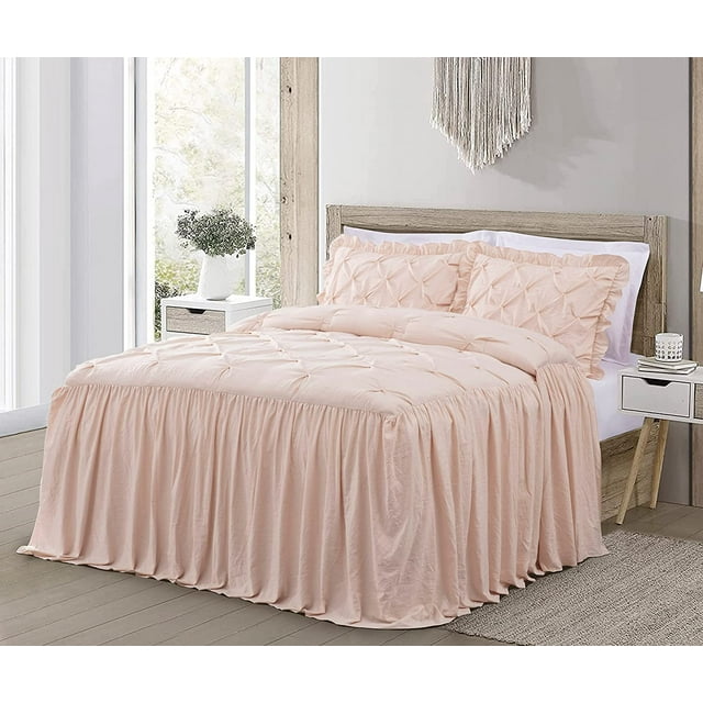 Chezmoi Collection Aria 2Piece Pinch Pleat Pintuck Ruffle Skirt