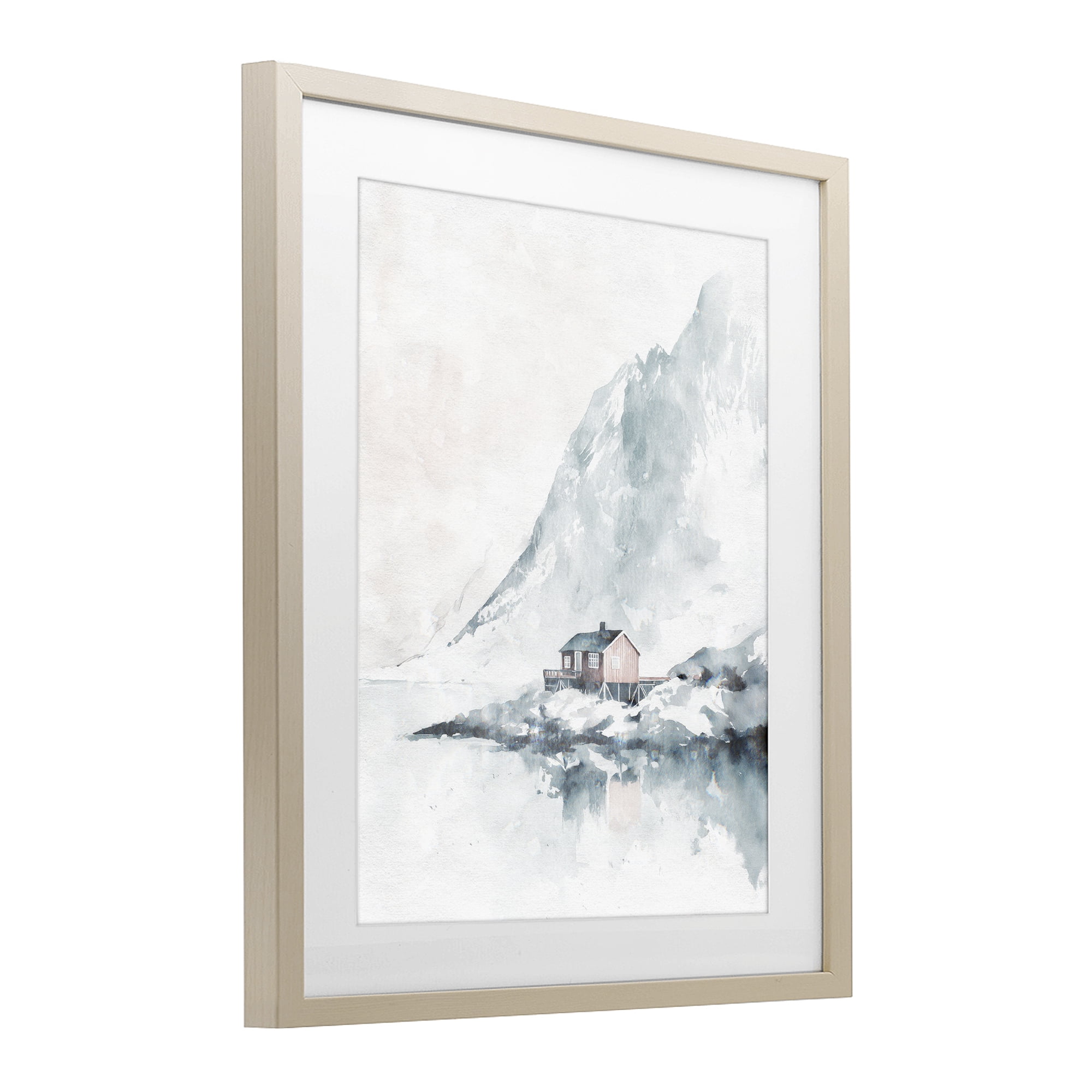 Stupell Industries Snow Shelter Watercolor Birch Framed Print Under Glass, design by Svetlana Aleynikova