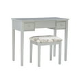thumbnail image 1 of Joanna Butterfly Bench Vanity Set in Silver, 1 of 9