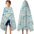 thumbnail image 3 of Daisy Flower Pattern Hooded Bath Towel，60"x35" for Ages 3 To 12 Kids, Quick Dry Lightweight Soft Microfiber Hood Beach Towel Cover Up for Kids, 3 of 7