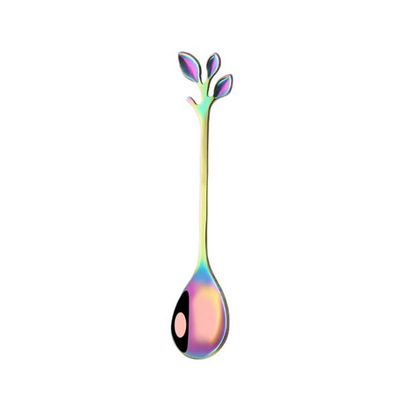 Bdday Stainless Steel Milk Coffee Spoons Dessert Ice Cream Fruit Spoon Teaspoon Accessories Tableware Gift