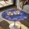 thumbnail image 2 of SEANATIVE 24'' Diameter Round Cocktail Table Top Covers with Elastic Edge Stain-resistant Round Highboy Tablecloths for Indoor Outdoor Events Parties, Butterfly Galaxy Blue, 2 of 7