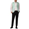 thumbnail image 2 of INSPIRE CHIC Chaleco de Hombre Brillante V Cuello Sin Mangas Chaleco Metálico Brillante para Fiesta Formal XL Verde, 2 of 4
