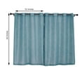 thumbnail image 3 of Efavormart Pack of 2 52"x64" Light Blue Faux Linen Curtains, Semi Sheer Curtain Panels with Chrome Grommet for Living Room Home Decor Window Privacy Linen Textured Drapes, 3 of 11