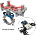 thumbnail image 1 of Bike Phone Mount, Phone Holder for Bicycle/Motorcycle, Universal Cell Phone Cradle Clamp Handlebar Rack, for iPhone X XS MAX XR 8 7 6 Plus, Samsung S9 S8 S7 S6 S5 Edge Note LG, 1 of 8