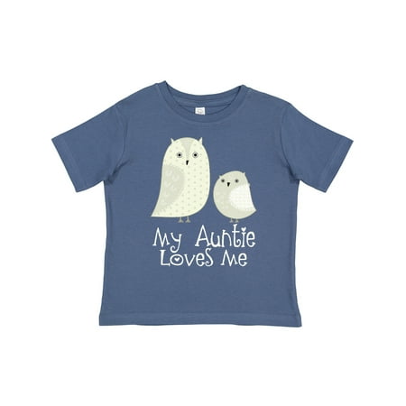 

Inktastic My Auntie Loves Me Owl Gift Toddler Boy or Toddler Girl T-Shirt