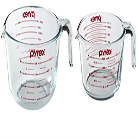 UPC 700064837184 product image for Pyrex Prepware Measuring Cup, Clear with Red Measurements, Duo Set, 1-each 1-Qua | upcitemdb.com