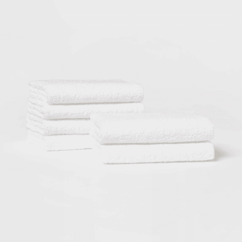 Room Essentials 6Pack Washcloths, True White (Pack of 4)
