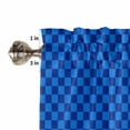 thumbnail image 4 of Happy Father's Day Valances for Windows Farmhouse Kitchen Curtains Valances Rod Pocket Valance Curtains for Kitchen Windows Blue Checkered Plaid Window Valances for Bathroom Bedroom 60"x18", 4 of 6