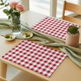 thumbnail image 3 of Red White Plaid Placemats Set of 4 Buffalo Check Geometric Place Mats Table Mats Kitchen Dining Home Outdoor Party Table Decoration, 3 of 9