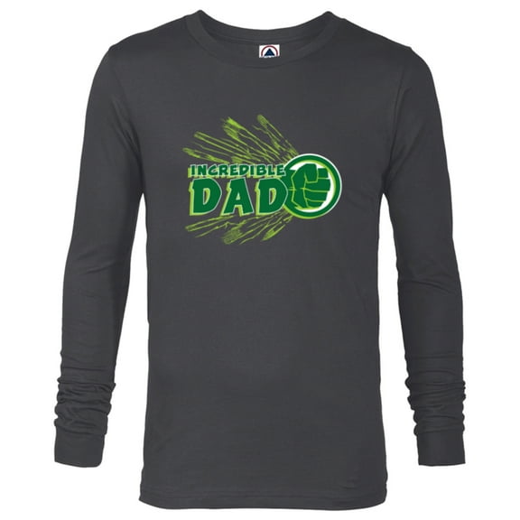 Marvel Hulk Incredible Dad Family Trip Vacation Father’s Day - Long Sleeve T-Shirt for Men - Customized-Charcoal Heather