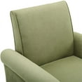 thumbnail image 5 of Bowery Hill Angelo Microfiber Fabric Upholstered Roll Armchair in Green, 5 of 7