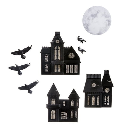 Darice Martha Stewart Crafts Die Cut Halloween Haunted House and Birds