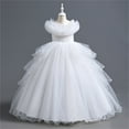 thumbnail image 5 of Avrntaa Flower Girls Princess Dress Tulle Ruffle Puffy Hem Dresses Wedding Birthday Party Gown 4-14Y, 5 of 7