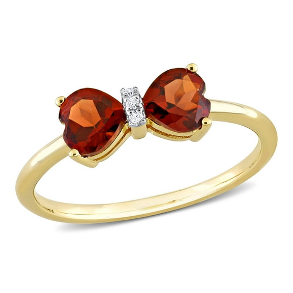 Everly Women's Garnet 10k Yellow Gold Ring