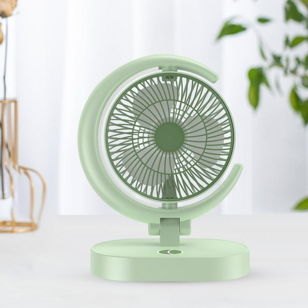 Mini Table Fan 4 Speeds Quiet Summer Cooling Fans for Outdoor Camping Indoor Green