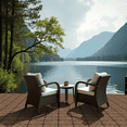 thumbnail image 3 of MAYEERTY 11-Piece Outdoor WPC Deck Tiles, 11.8*11.8" with Irregular Diagonal Stripes Pattern, Eco-Friendly, 3 of 6