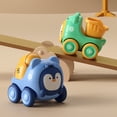 thumbnail image 4 of Twfbrm Cartoon Engineering Car Toys, Cute Animals Design Press and Go Construction Vehicles Toys with Storage Box, Friction Powered Pull Back Racing Cars Toddler Toys Gifts for Age 0-3 Kids Boy Girl, 4 of 7