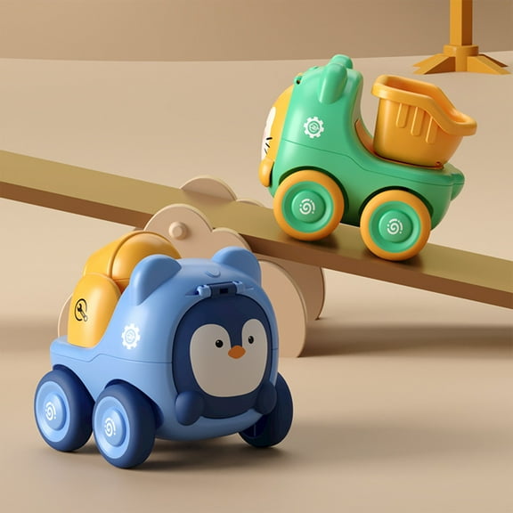 CQCYD Toys under $5 Baby Animal Pull Back and Go Truck Toys, Cars Toys for 1, 2, 3 Year Old Boys, Girls, Birthday Gifts for Toddlers, Preschools, Kids