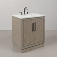 thumbnail image 3 of Water Creation 30" Wood Single Bathroom Vanity in Gray Oak and Bronze, 3 of 11