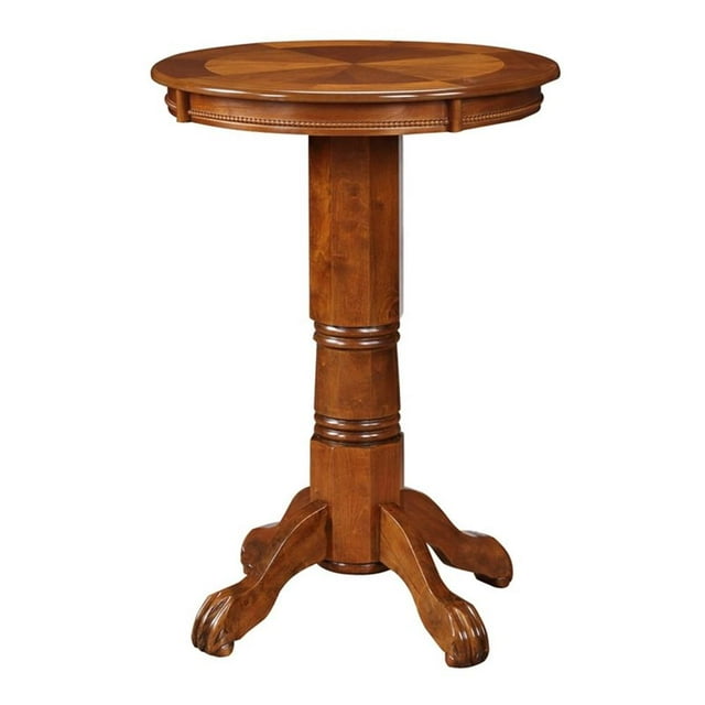 Bowery Hill Contemporary Wood 42" Height Pub Table in Walnut