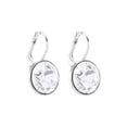 thumbnail image 3 of Pendientes Swarovski Bella Circulares con Cristales Transparentes Rodio, 3 of 4