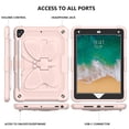 thumbnail image 7 of FJLBDE Case for iPad 6th / 5th Generation (2018 2017), iPad Air 2 / Air 1, iPad Pro 9.7 inch with Butterfly Stand, Protective Cover with Pencil Holder Shoulder Strap for Kids Girls, Pink, 7 of 7