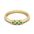 thumbnail image 1 of Round Shape Green Onyx Stackable Women Ring 925 Sterling Silver Gold Vermeil Delicate Jewelry, 1 of 3