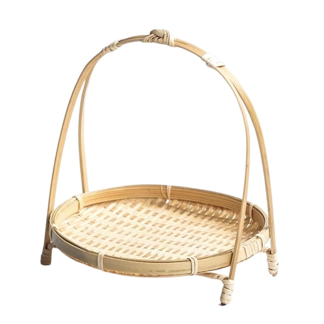tejida, bandejas de mimbre para servir, cesta de comida, soporte para aperitivos, , cesta de comida, decoración para Camping,