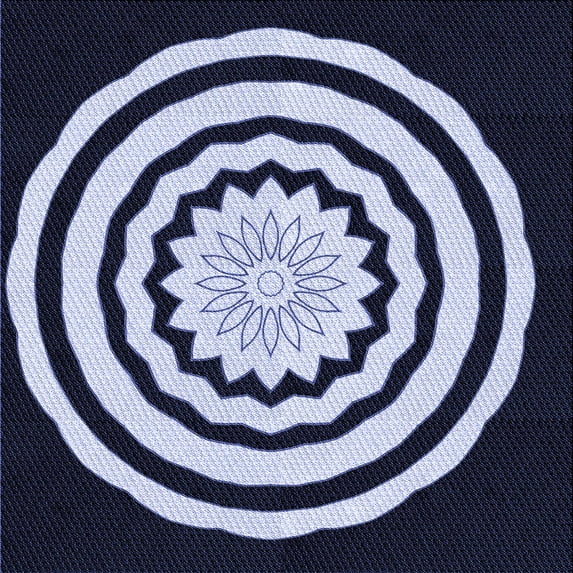 Ahgly Company Indoor Square Patterned Night Blue Area Rugs, 4' Square
