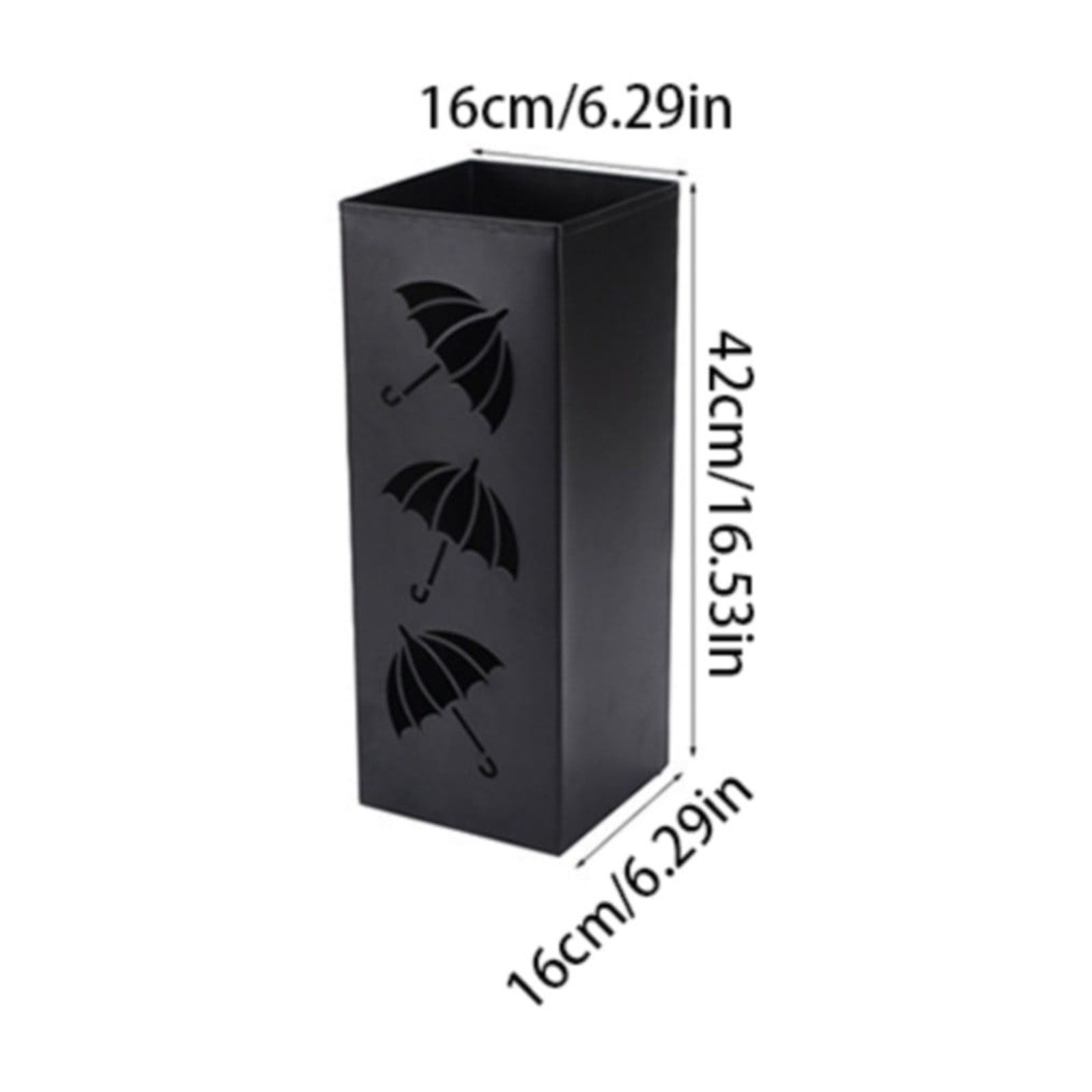 Dusknt Freestanding Metal Square Umbrella Stand White, Rack,
