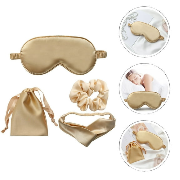 ifundom Golden Sleeping Set with Sleep Patch, Hairband, and Hair Tie for Skin Care and Relaxation