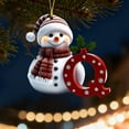 thumbnail image 4 of 1Pc 26 Letters Snowman Ornaments,Snowman Christmas Ornaments, Christmas Letter Ornaments,Cute Flat Christmas Tree Letter Decoration Personalized Hanging Pendant, Indoor Diy Hanging Xmas Ornament, 4 of 6